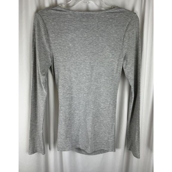Ann Taylor Ruching Long Sleeves Blouse, Gray, Sz: S, 57-19 - Picture 9 of 15